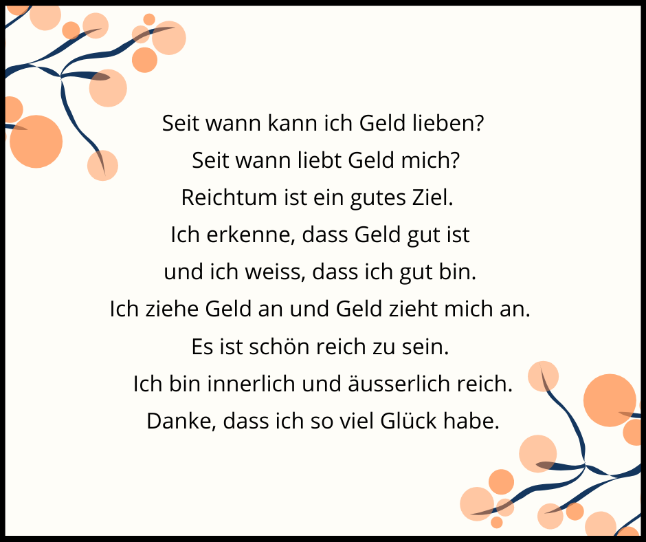 Believe Mind Geld ist gut Audio Affirmation mit Theta Frequenz aus unserer Kollektion Geld / Erfolg