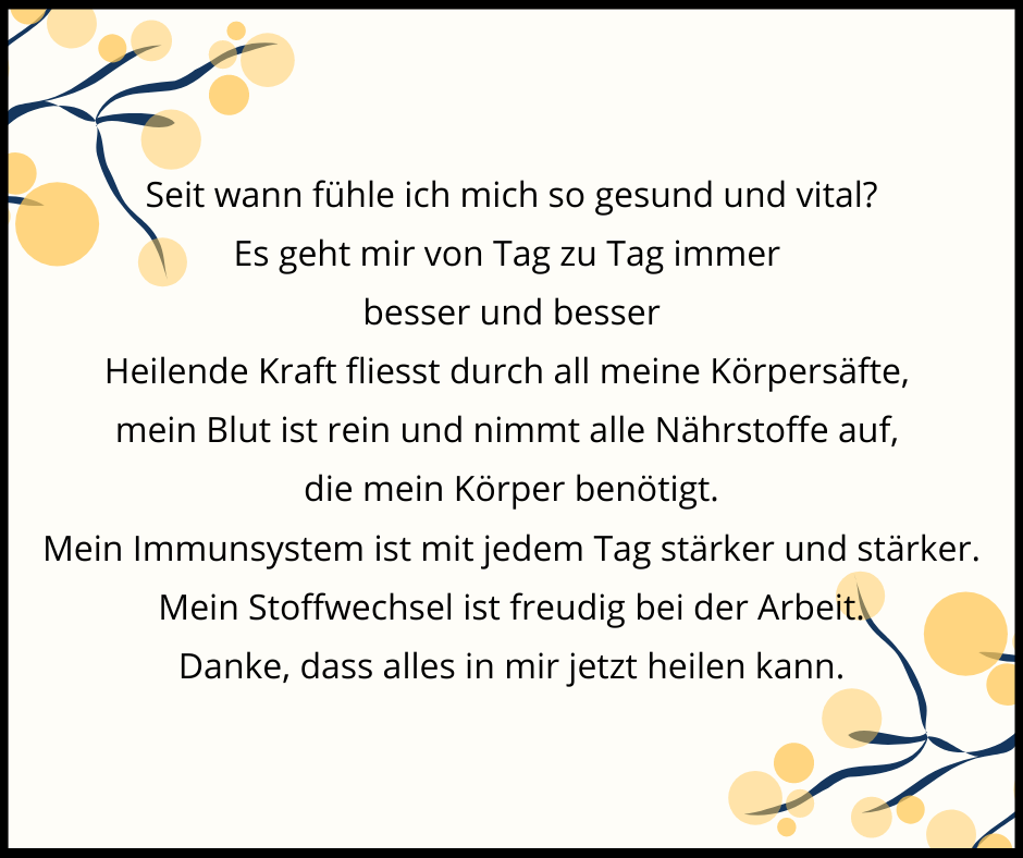 Believe Mind Ich fühle mich immer besser Audio Affirmation mit Theta Frequenz aus unserer Kollektion Gesundheit