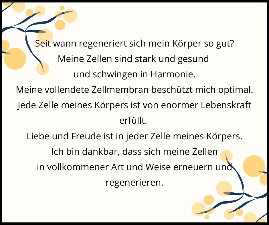 Believe Mind Zellregeneration Audio Affirmation mit Theta Frequenz aus unserer Kollektion Gesundheit